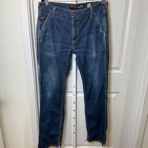 Ariat FR Men Slim Straight Leg Jeans Flame Resistant Work Denim 35x36 USA Fabric